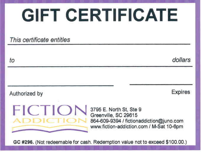 Fiction Addiction Gift Certificate